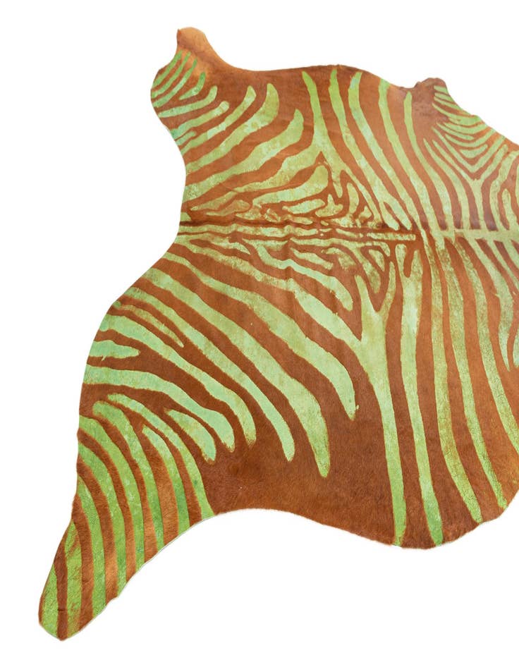 Detail image of 6' 7 x 7' 5 Cowhide Leather Freeform Rug