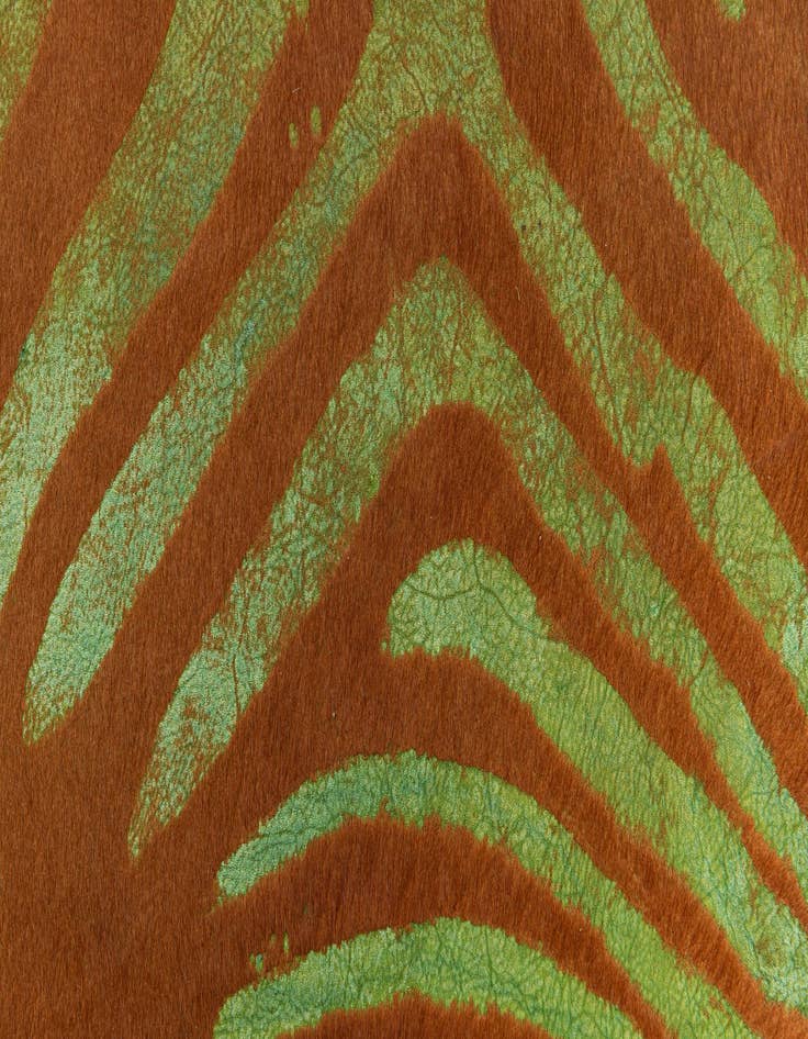 Detail image of 6' 7 x 7' 5 Cowhide Leather Freeform Rug