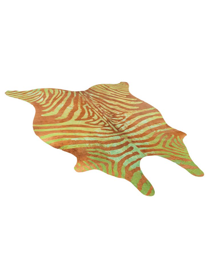 Detail image of 6' 5 x 6' 11 Cowhide Leather Freeform Rug