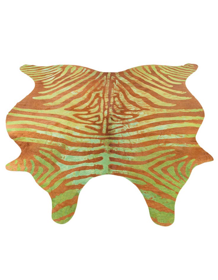 Detail image of 6' 5 x 6' 11 Cowhide Leather Freeform Rug