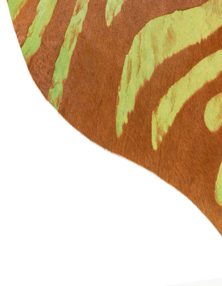 Detail image of 6' 5 x 6' 11 Cowhide Leather Freeform Rug