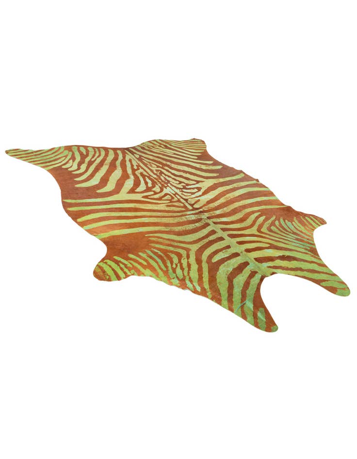 Detail image of 6' 6 x 7' 7 Cowhide Leather Freeform Rug