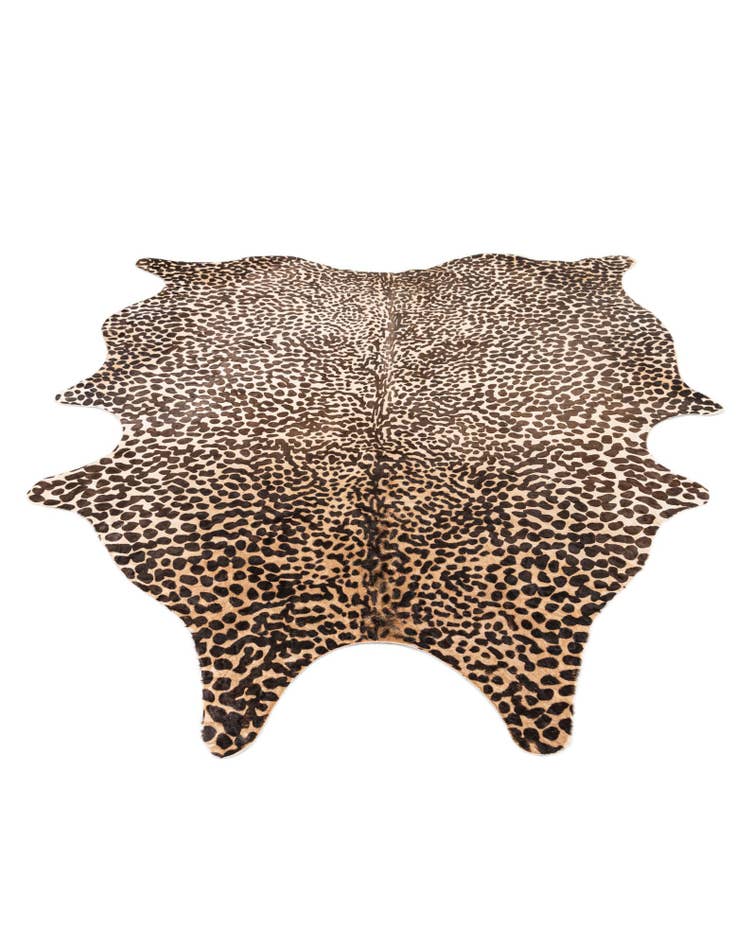 Detail image of 5' 10 x 6' 10 Cowhide Leather Freeform Rug