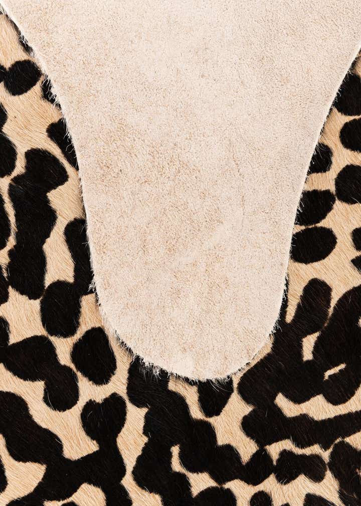 6' 4 x 6' 8 Cowhide Leather Freeform Rug