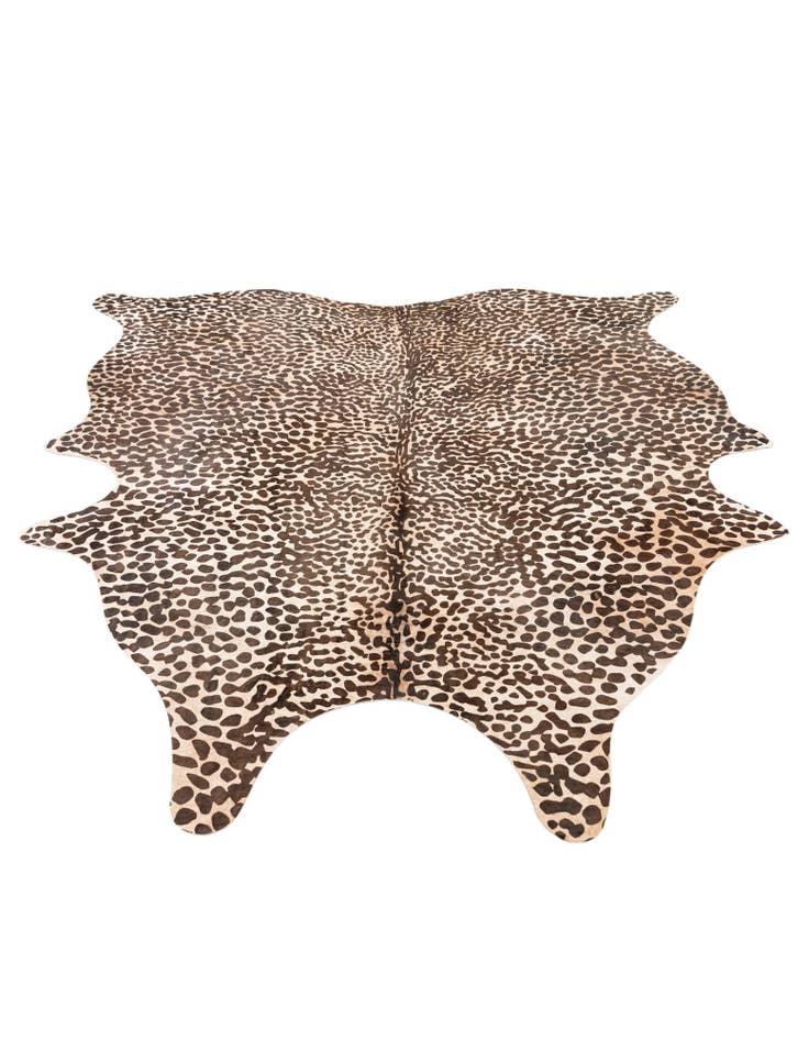 Detail image of 6' 5 x 7' 3 Cowhide Leather Freeform Rug