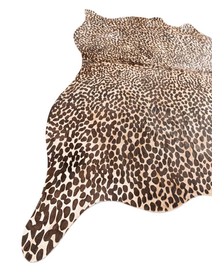 Detail image of 6' 5 x 7' 3 Cowhide Leather Freeform Rug