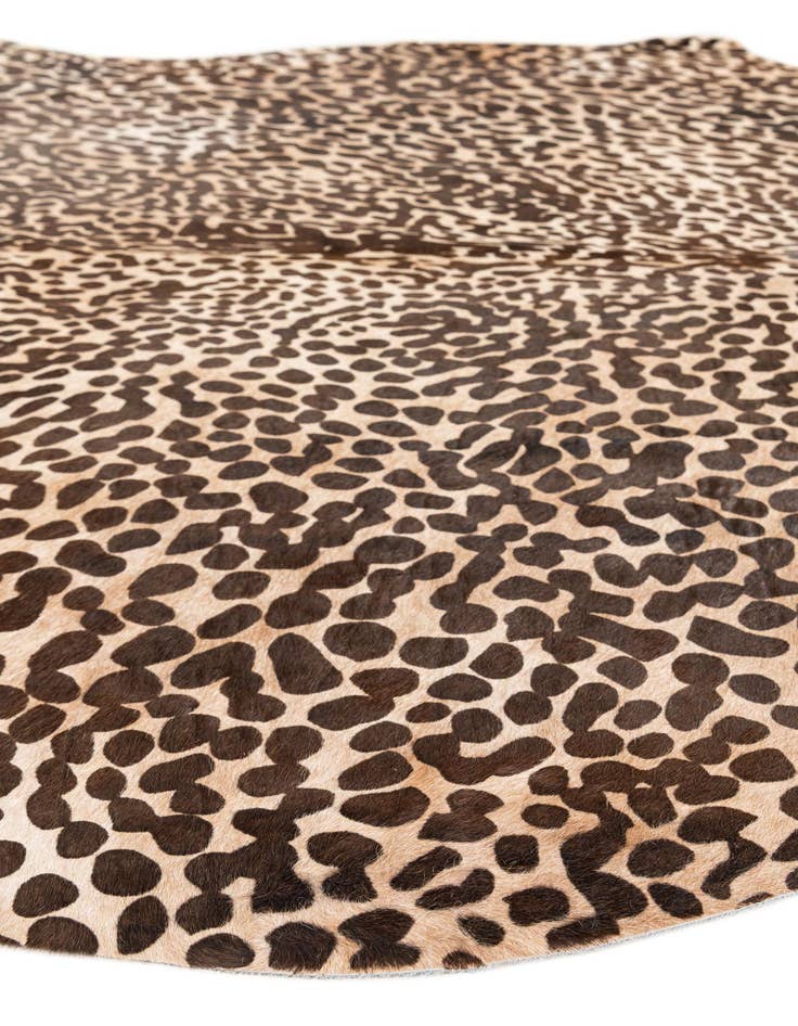 Detail image of 6' 5 x 7' 3 Cowhide Leather Freeform Rug