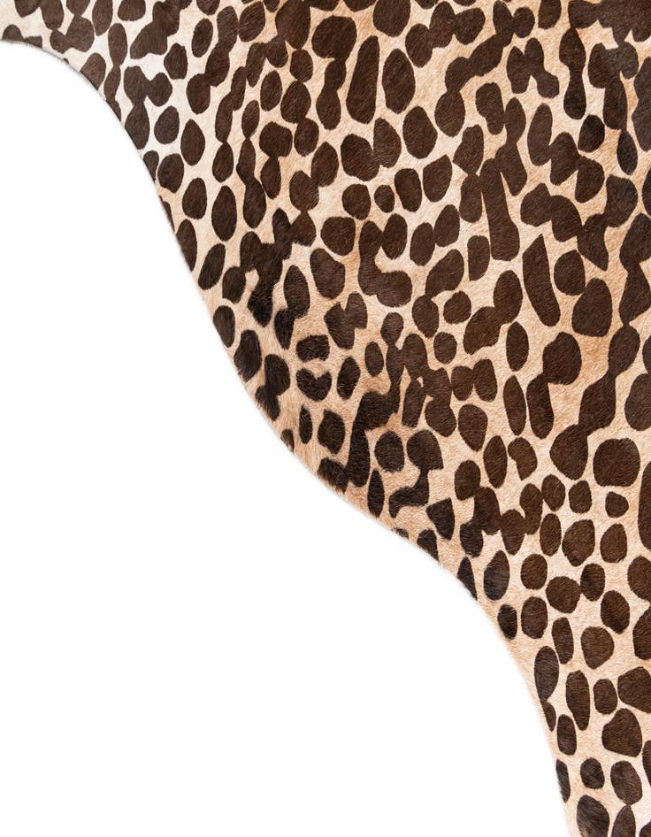 Detail image of 6' 5 x 7' 3 Cowhide Leather Freeform Rug