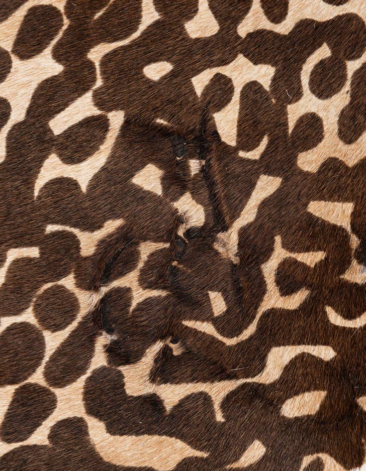 Detail image of 6' 5 x 7' 3 Cowhide Leather Freeform Rug