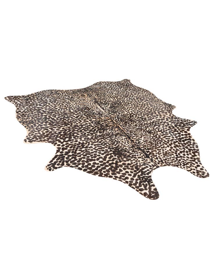 Detail image of 6' 2 x 6' 10 Cowhide Leather Freeform Rug