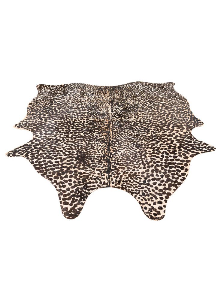 Detail image of 6' 2 x 6' 10 Cowhide Leather Freeform Rug