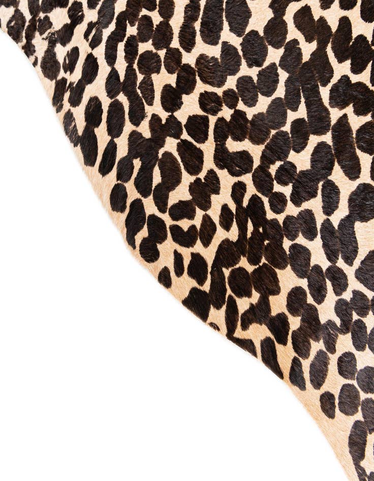 Detail image of 6' 2 x 6' 10 Cowhide Leather Freeform Rug