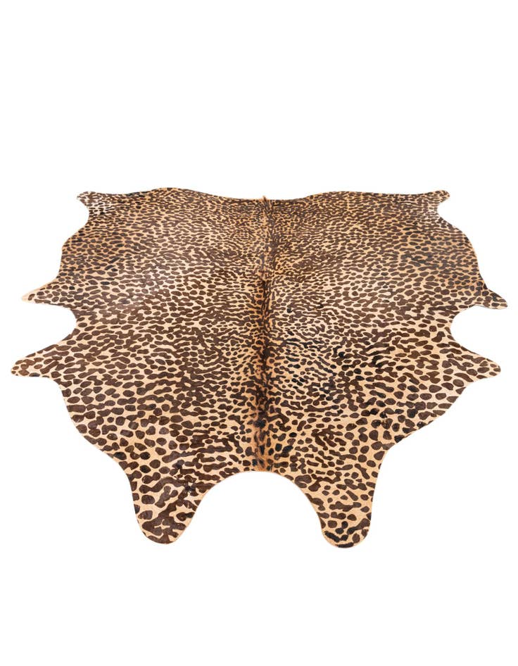 Detail image of 6' 3 x 6' 11 Cowhide Leather Freeform Rug