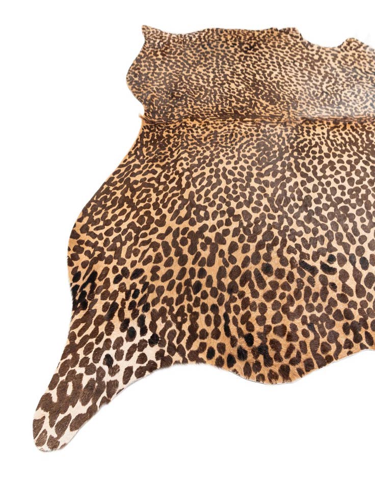 Detail image of 6' 3 x 6' 11 Cowhide Leather Freeform Rug