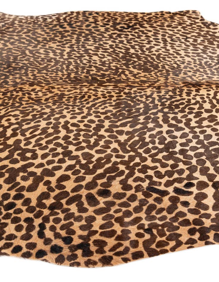 Detail image of 6' 3 x 6' 11 Cowhide Leather Freeform Rug