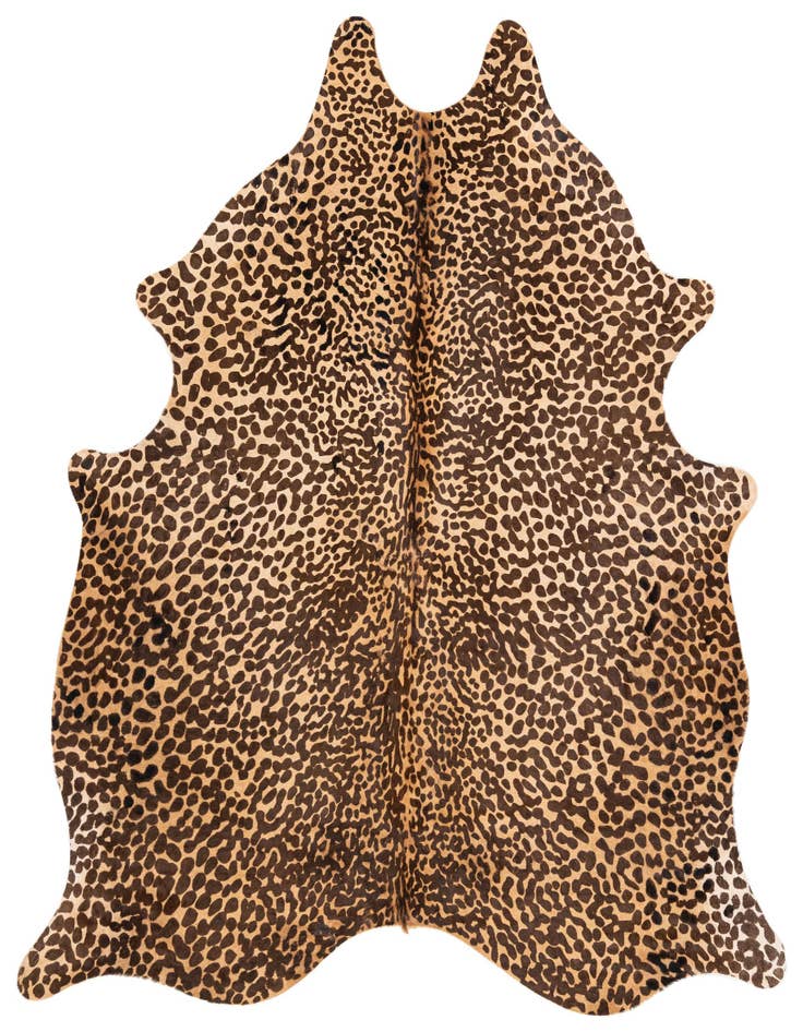 Detail image of 6' 3 x 6' 11 Cowhide Leather Freeform Rug