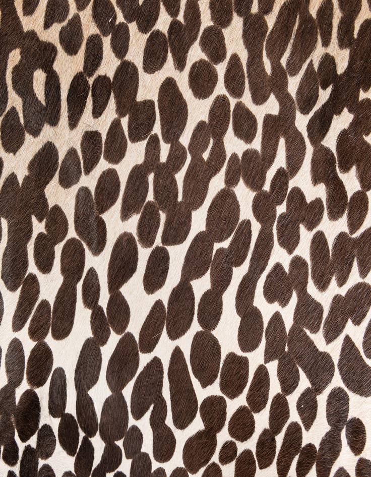 Detail image of 6' 2 x 6' 9 Cowhide Leather Freeform Rug