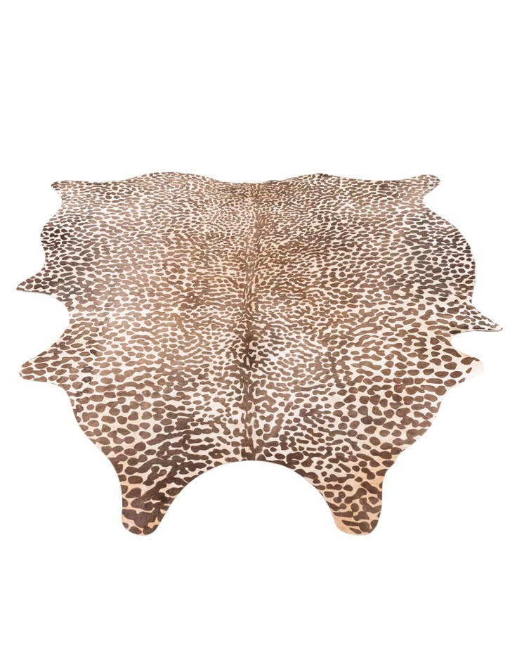 Detail image of 6' x 6' 10 Cowhide Leather Freeform Rug