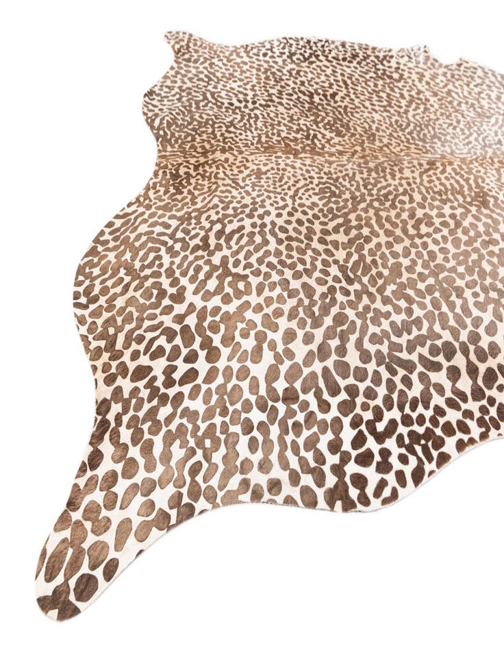 Detail image of 6' x 6' 10 Cowhide Leather Freeform Rug