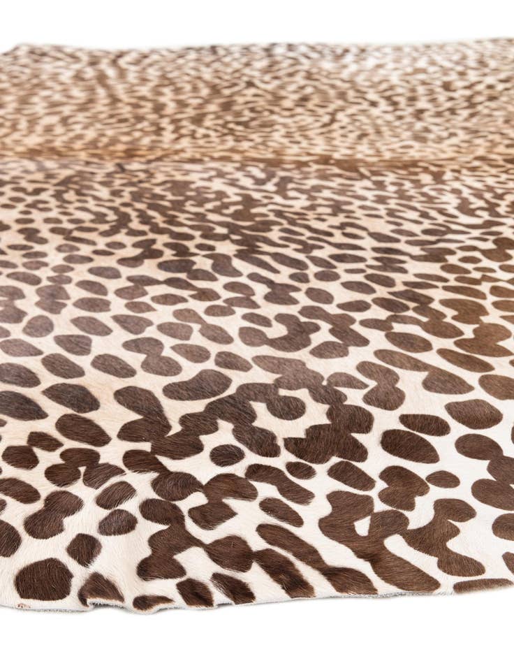 Detail image of 6' x 6' 10 Cowhide Leather Freeform Rug