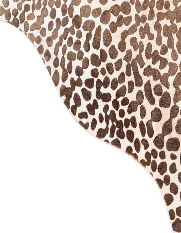 Detail image of 6' x 6' 10 Cowhide Leather Freeform Rug