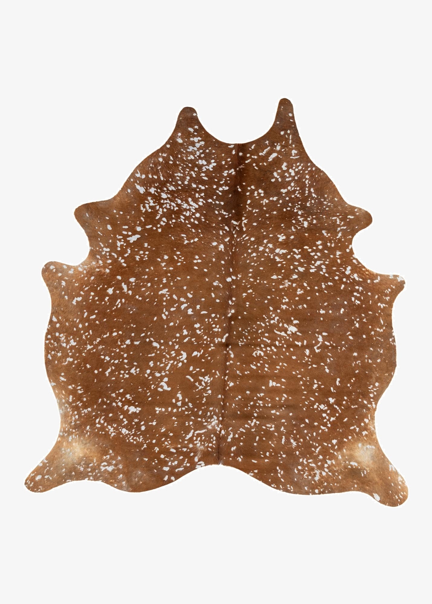 6' 9 x 7' Cowhide Leather Freeform Rug