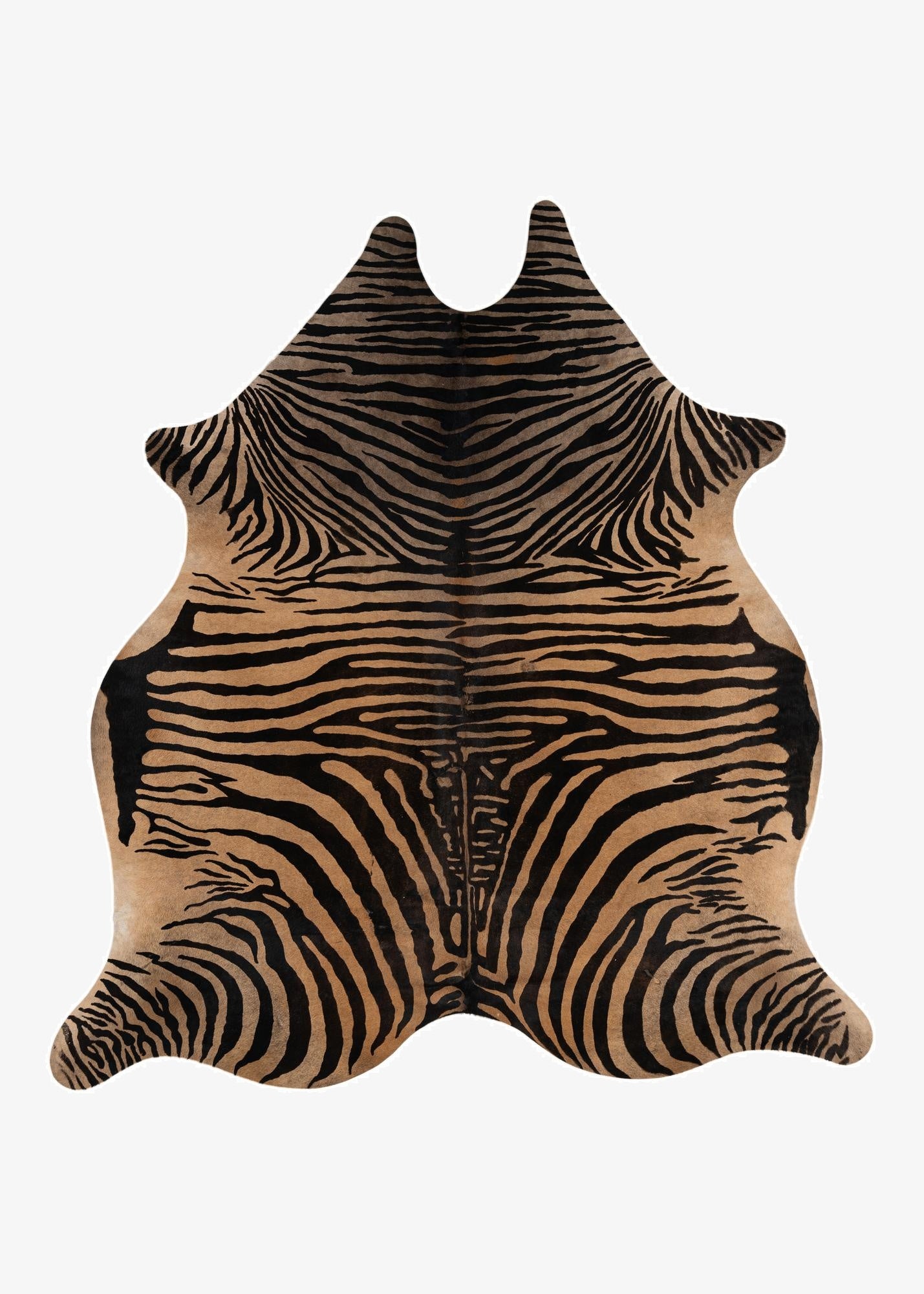 6' 6 x 7' Cowhide Leather Freeform Rug