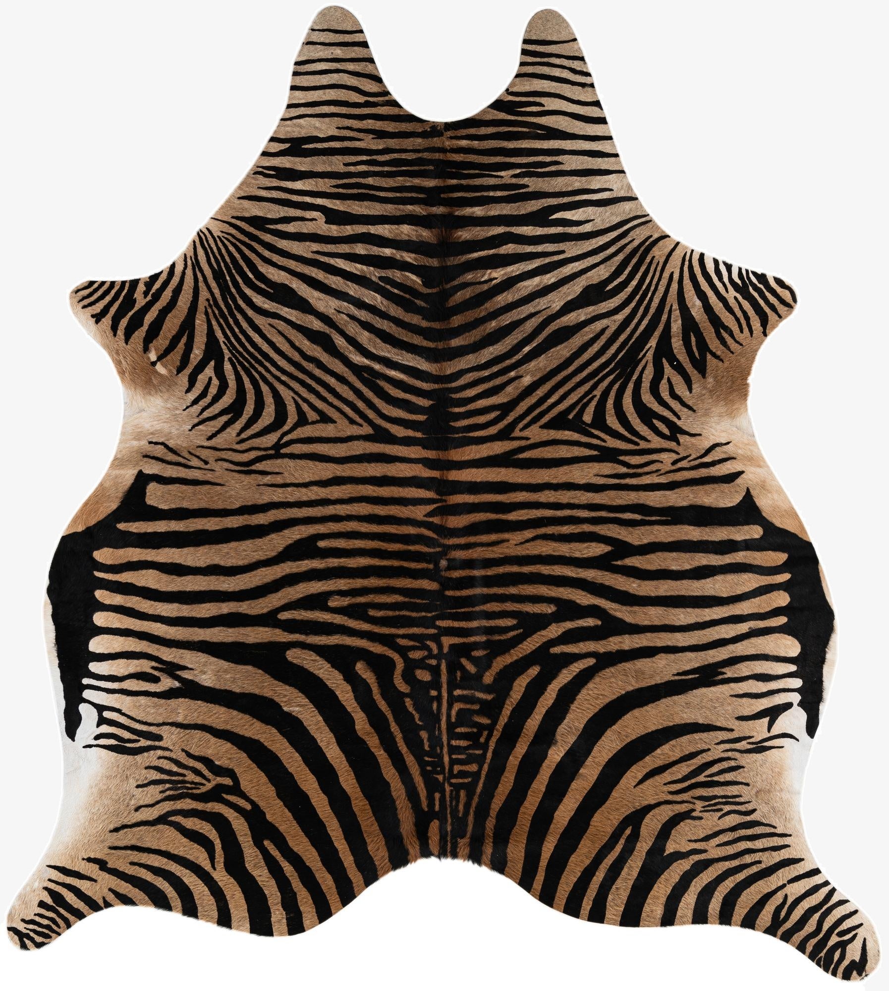 6' 3 x 6' 7 Cowhide Leather Freeform Rug