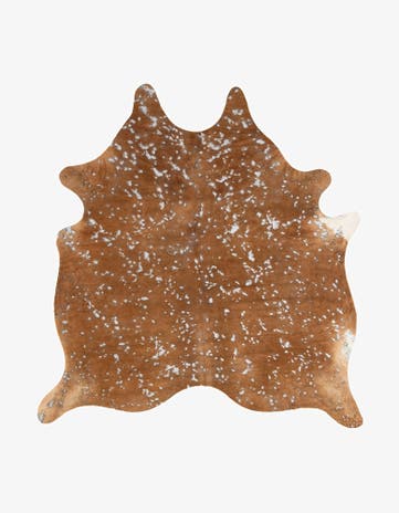 7' x 7' Cowhide Leather Freeform Rug