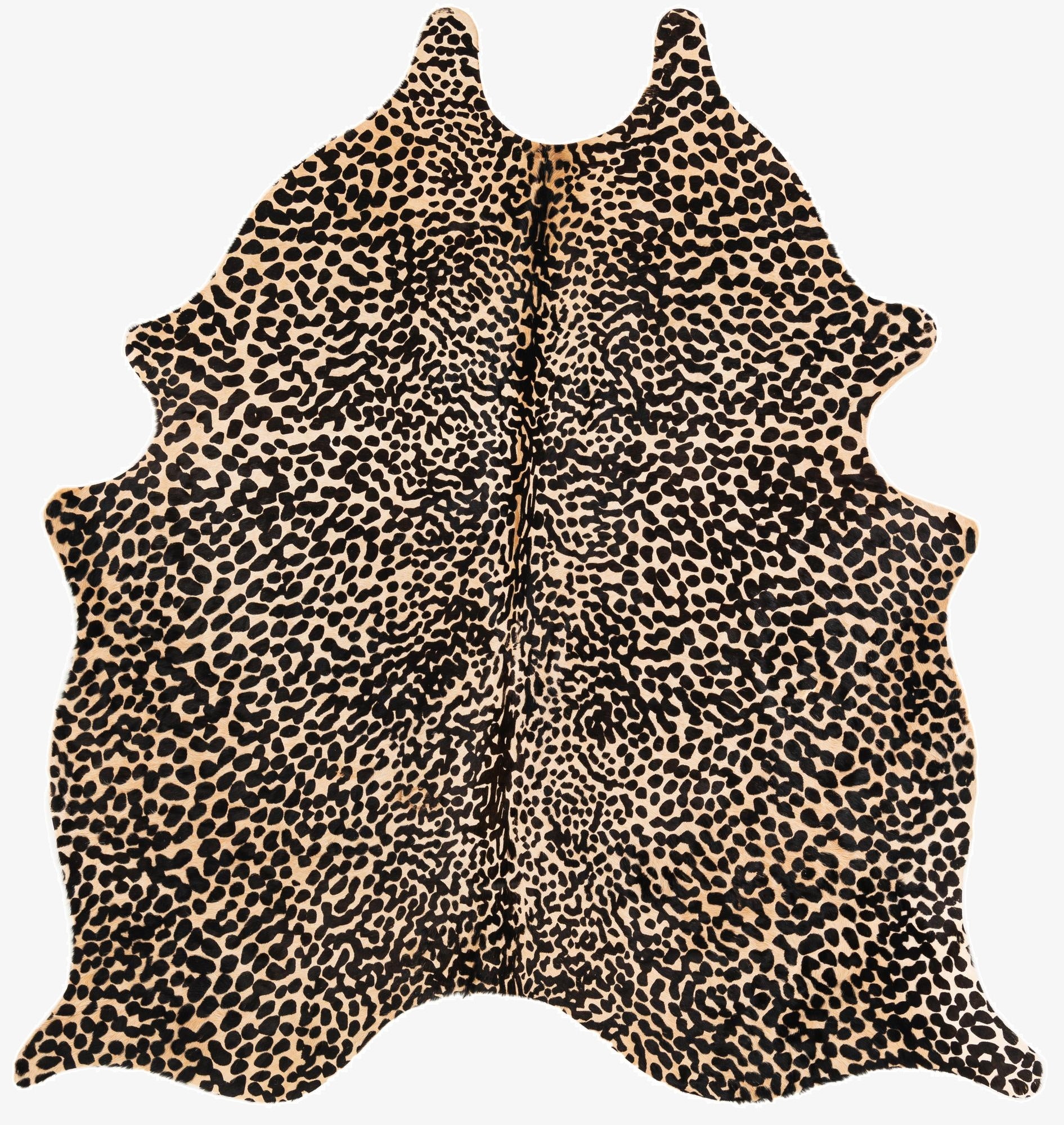 6' 4 x 6' 8 Cowhide Leather Freeform Rug