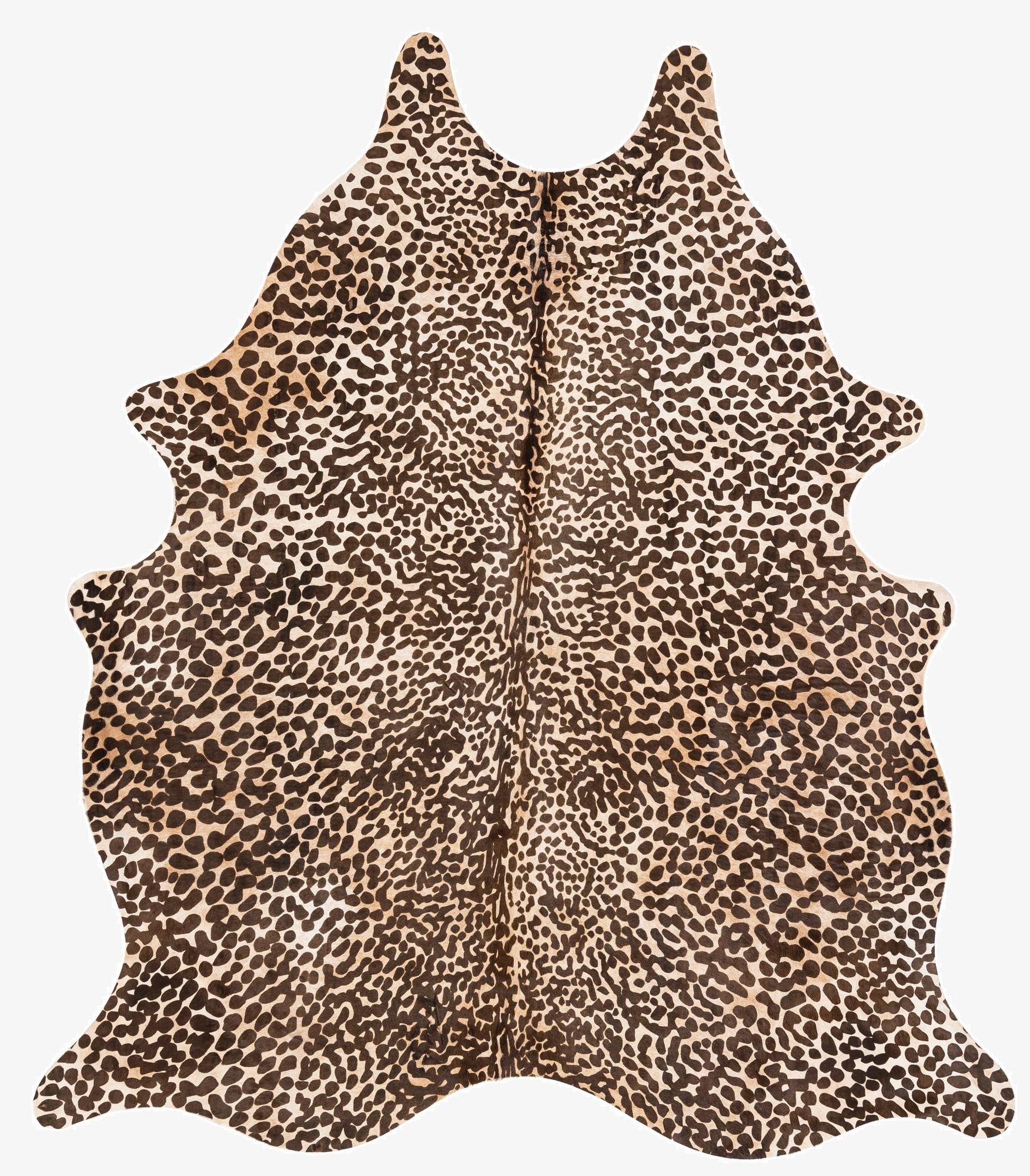 6' 5 x 7' 3 Cowhide Leather Freeform Rug