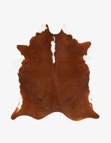 7' x 7' 6 Cowhide Leather Freeform Rug
