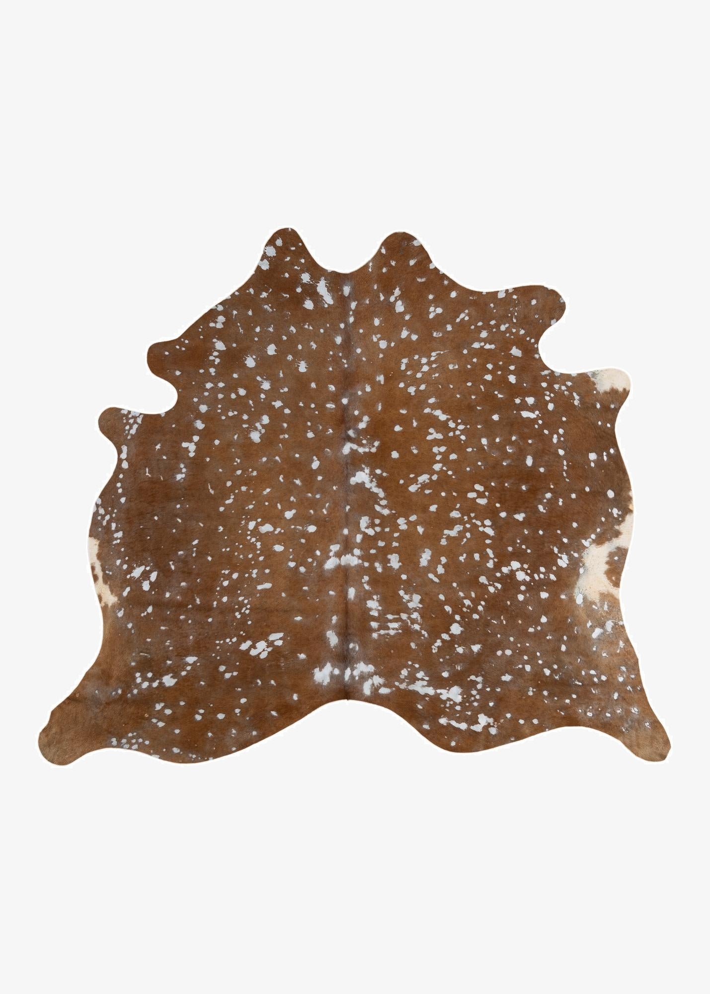 5' 10 x 6' 9 Cowhide Leather Freeform Rug