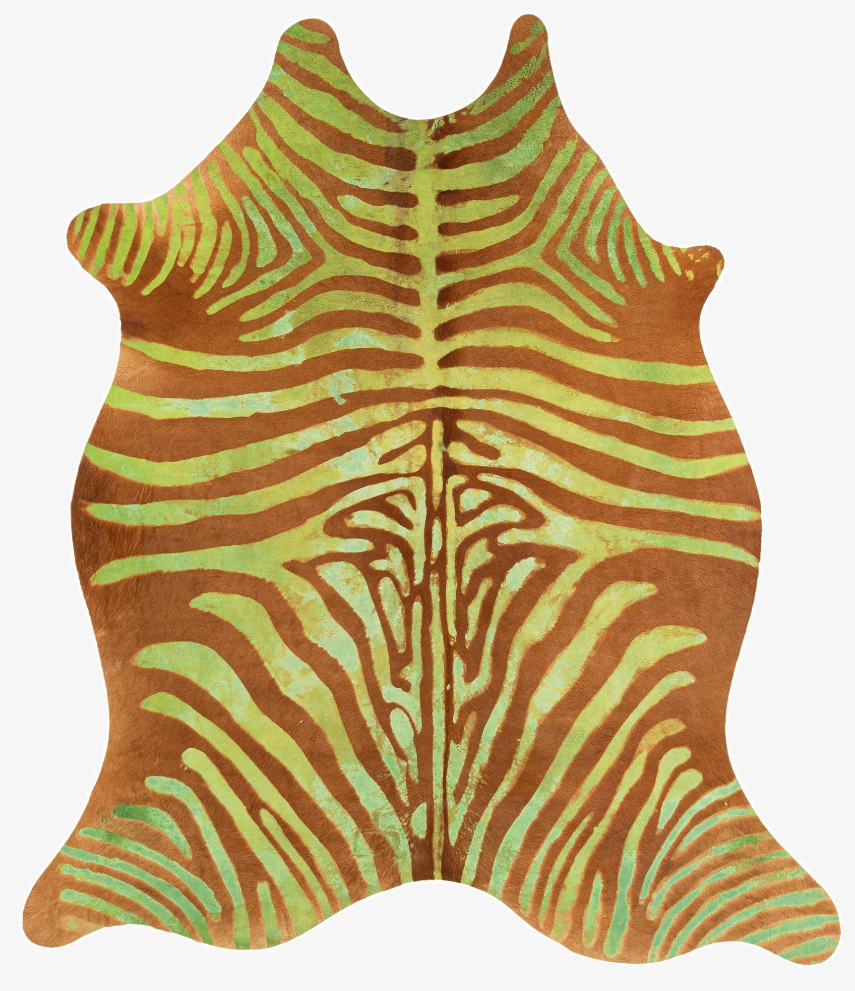 6' 6 x 7' 5 Cowhide Leather Freeform Rug