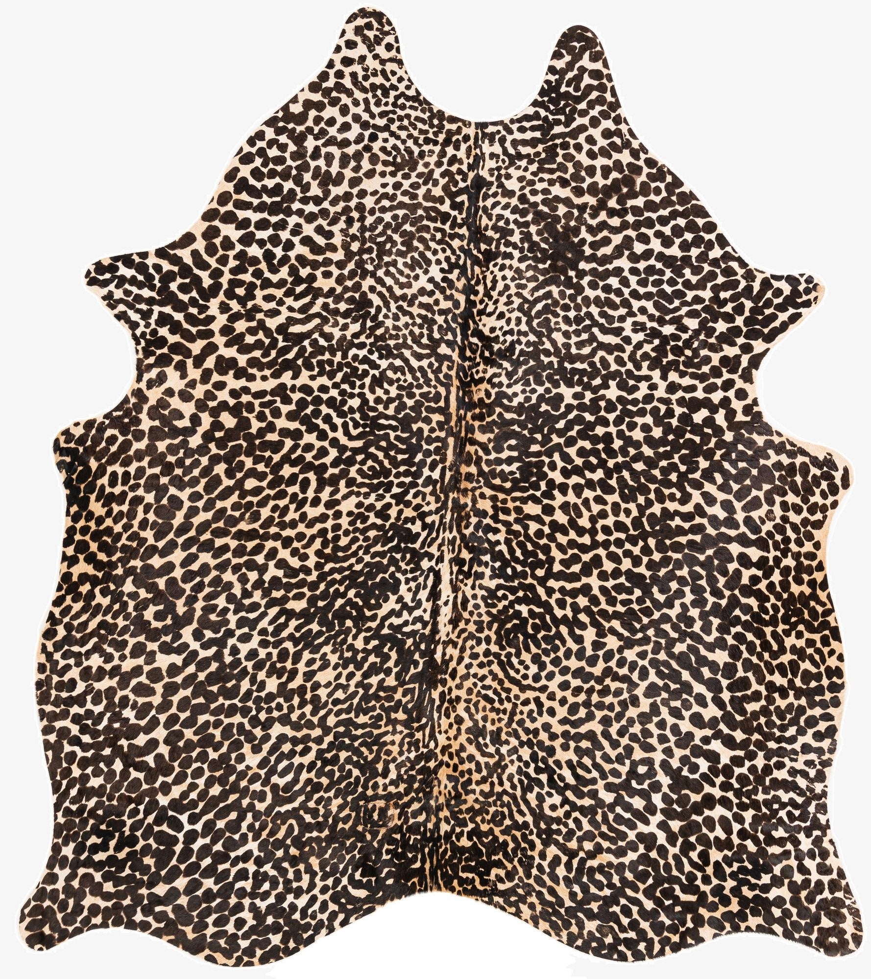 6' 2 x 6' 10 Cowhide Leather Freeform Rug