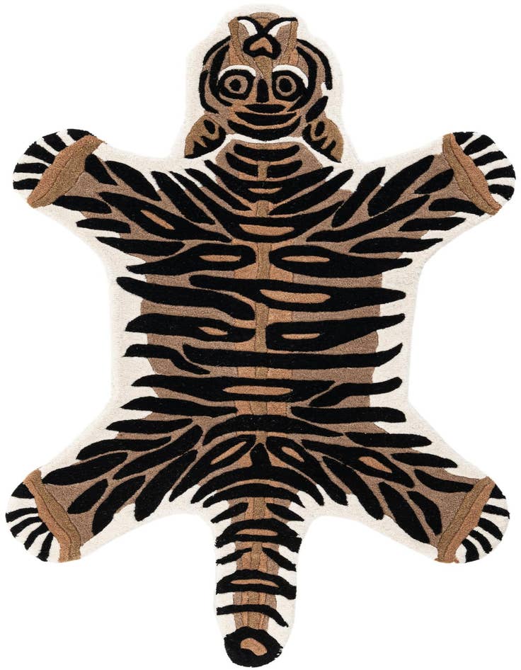 Detail image of 3' 1 x 5' 3 Playtime Kids Wool Freeform Rug