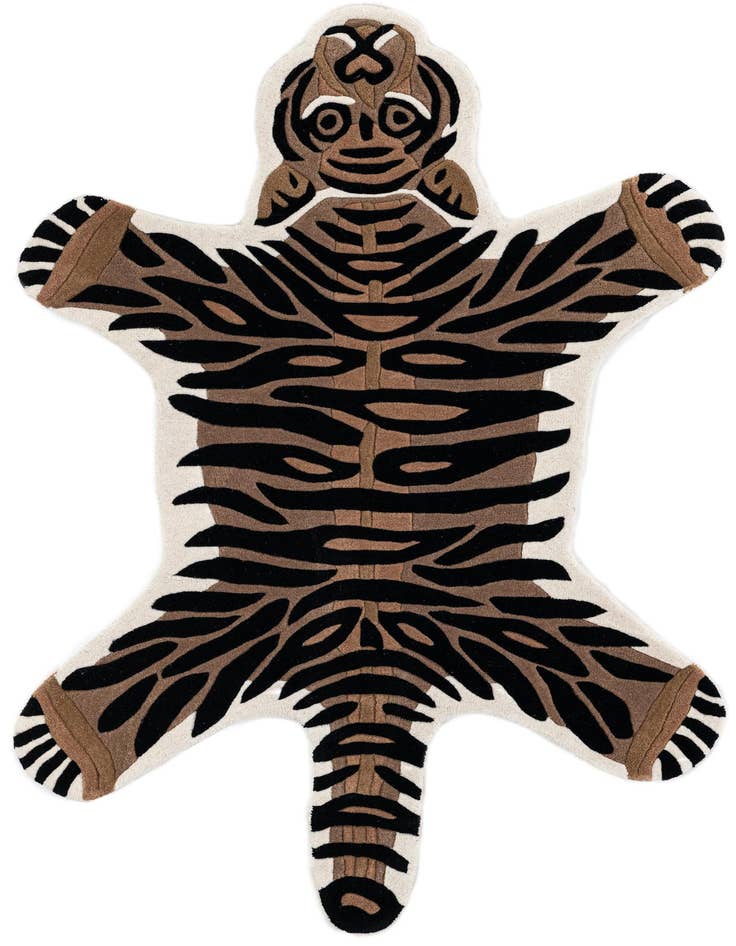 Detail image of 4' 1 x 6' 1 Playtime Kids Wool Freeform Rug