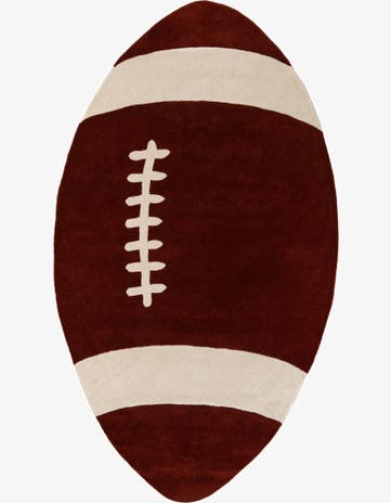 Brown Playtime Kids Wool Freeform Rug