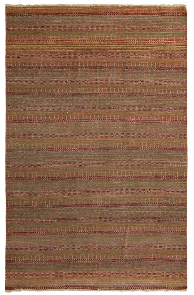 6' x 9' 2 Hand Knotted Darya Wool Rug
