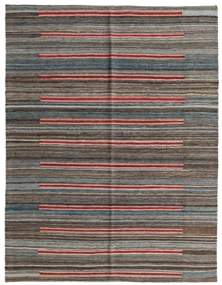 Detail image of 4' 3 x 6' Hand Woven Kilim Modern Wool Rug