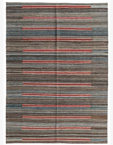 4' 3 x 6' Hand Woven Kilim Modern Wool Rug
