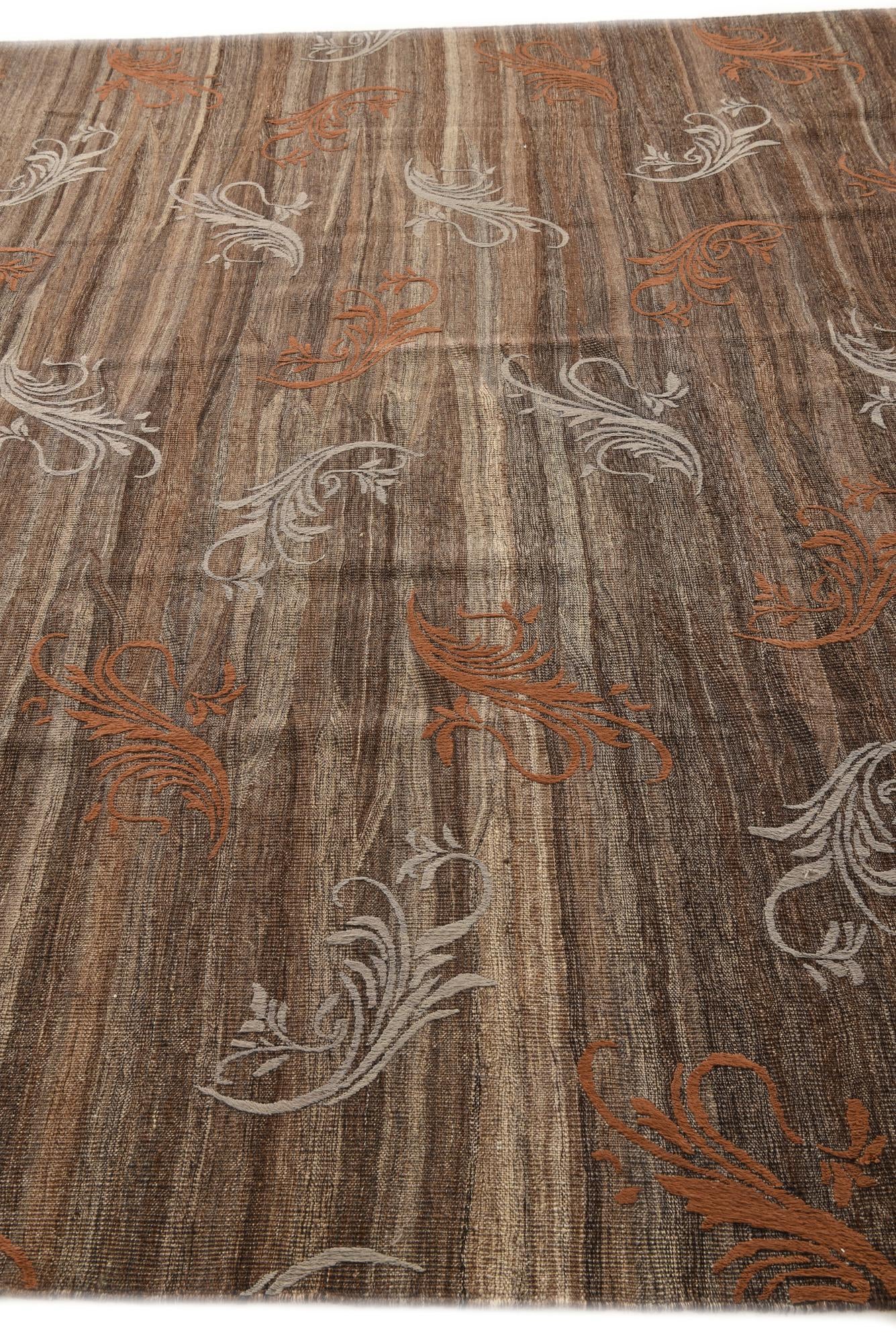 8' 7 x 9' 10 Hand Woven Kilim Modern Wool Rug