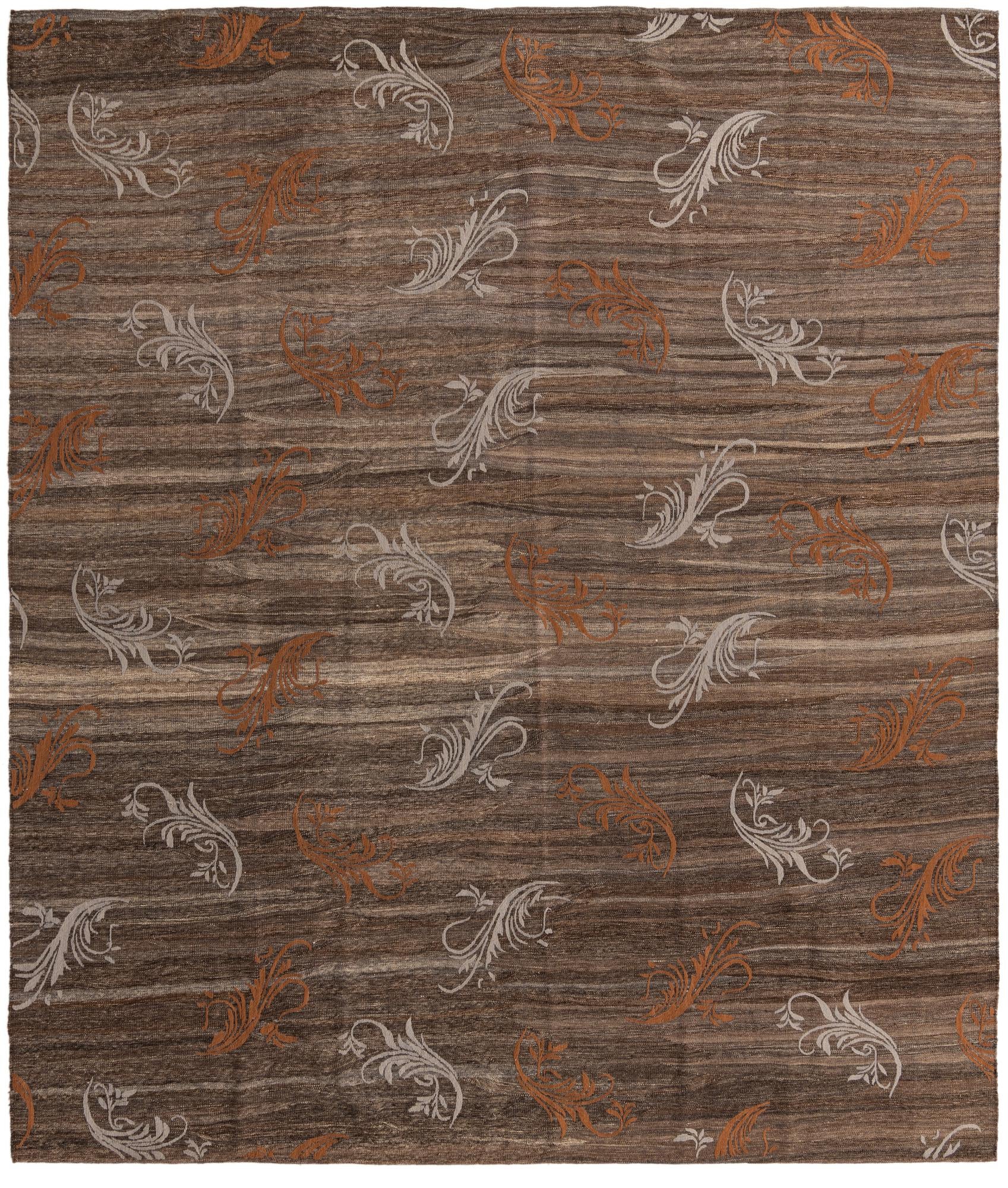 8' 7 x 9' 10 Hand Woven Kilim Modern Wool Rug