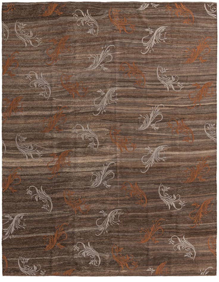 Detail image of 8' 7 x 9' 10 Hand Woven Kilim Modern Wool Rug