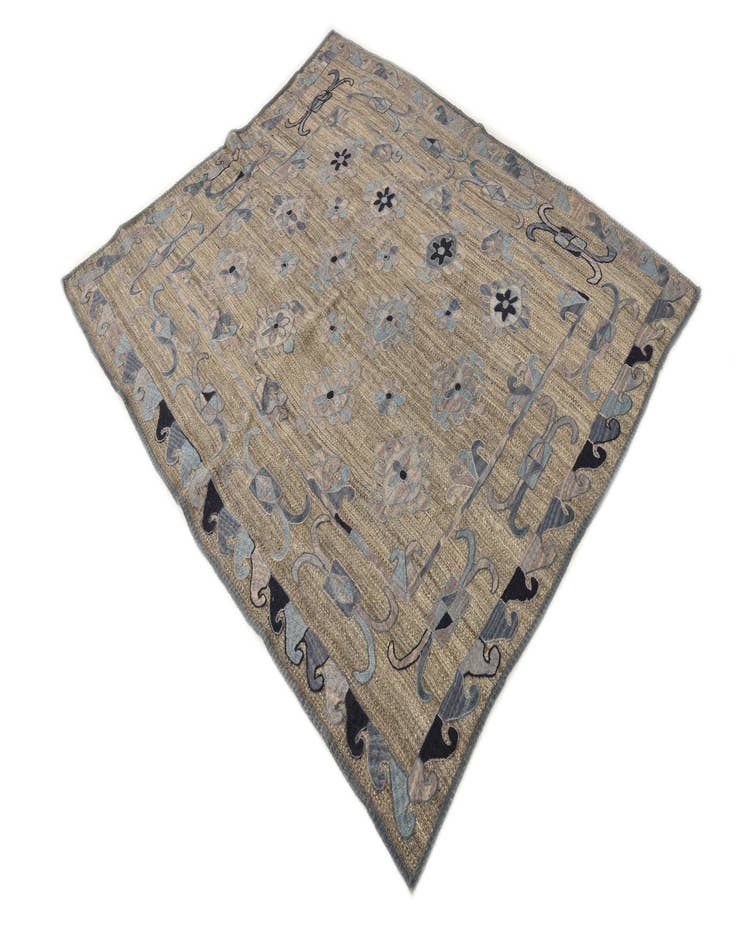 Detail image of 5' 2 x 6' 1  Hand Woven Kilim Suzani Wool Rug