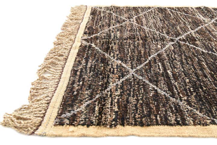 4' x 6' 7 Hand Knotted Moroccan Wool Rug