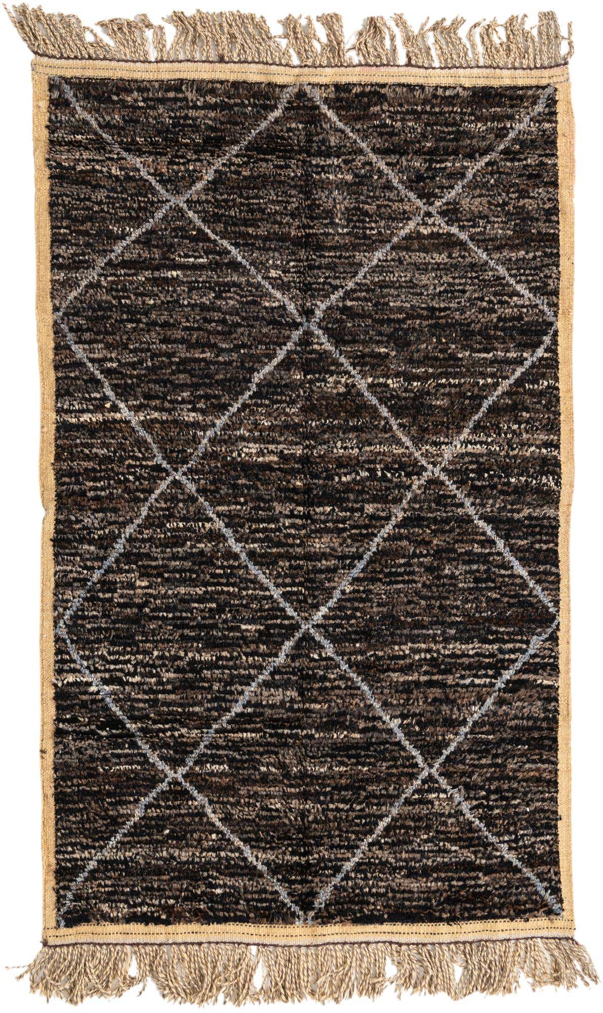 4' x 6' 7 Hand Knotted Moroccan Wool Rug