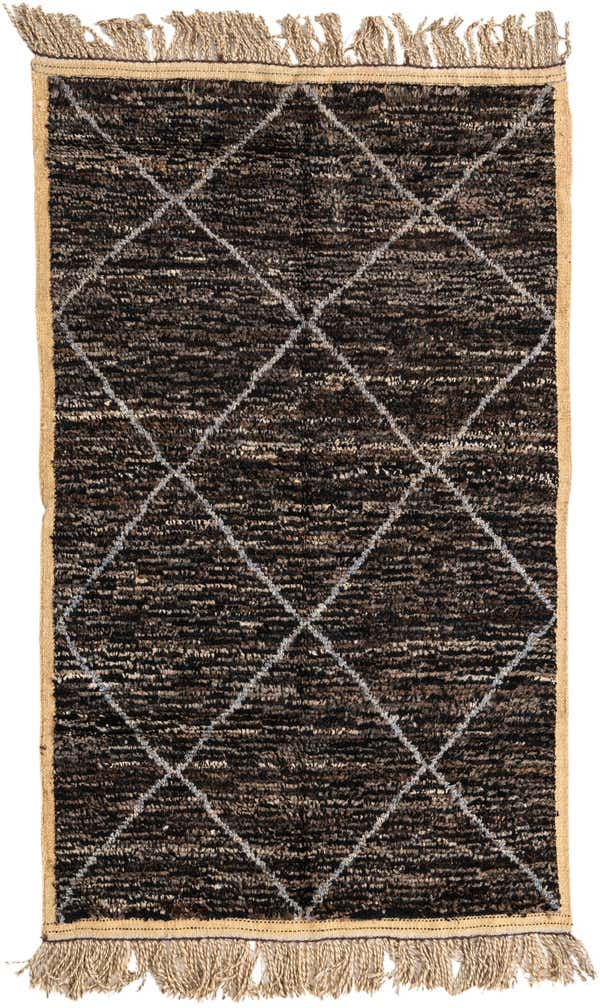 4' x 6' 7 Hand Knotted Moroccan Wool Rug