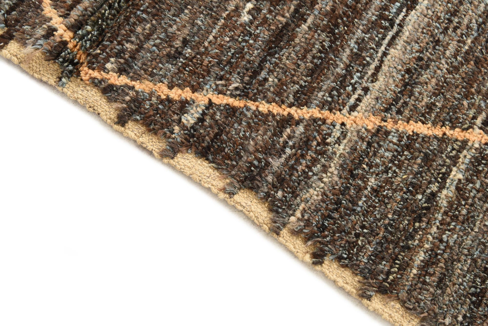 6' 3 x 9' 8 Hand Knotted Moroccan Wool Rug