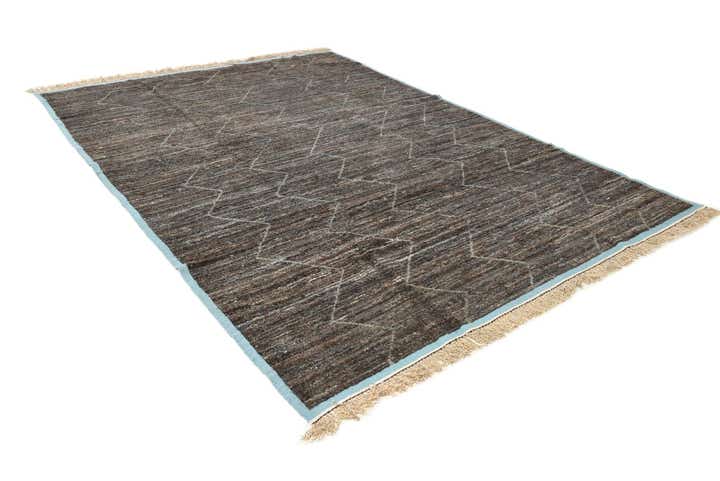 9' x 12' 8 Hand Knotted Moroccan Wool Rug